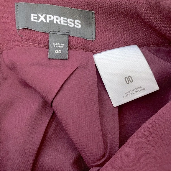 Express Burgundy Mini Skirt - Picture 3 of 4